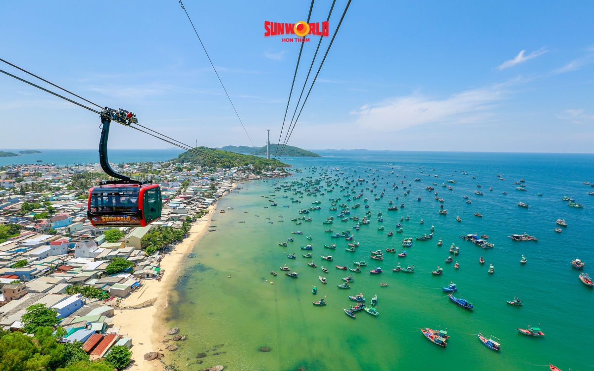 Du lịch Hòn Thơm với cáp treo SunWorld Hòn Thơm